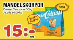 Nya Pulsen Colussi Cantuccini Mandelskorpor erbjuda