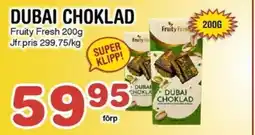 Nya Pulsen Fruity Fresh Dubai choklad erbjuda