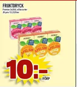 Nya Pulsen PREMIER Fruktdryck erbjuda