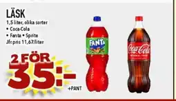 Nya Pulsen Läsk Coca-Cola • Fanta • Sprite erbjuda