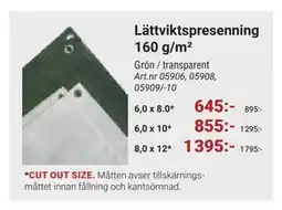 Erlandsons Brygga Lättviktspresenning 160 g/m² erbjuda
