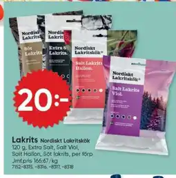 DollarStore Lakrits Nordiskt Lakritskök erbjuda