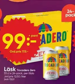 DollarStore Läsk Trocadero Zero erbjuda