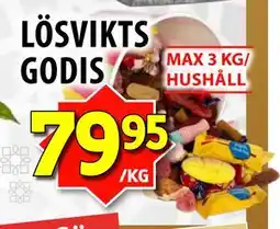 Matvärlden Tensta LÖSVIKTS GODIS, SEK 79.95 erbjuda
