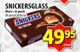 Matvärlden Tensta SNICKERSGLASS, SEK 49.95 erbjuda
