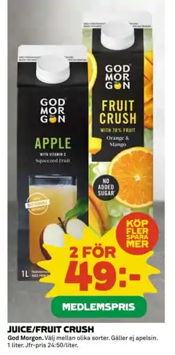 Coop GOD MORGON Juice/fruit crush erbjuda