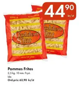 Snabbgross Pommes frites erbjuda