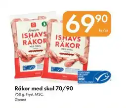 Snabbgross GARANT Räkor med skal 70/90 erbjuda