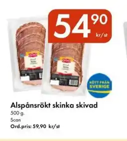 Snabbgross SCAN Alspånsrökt skinka skivad erbjuda