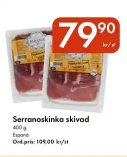 Snabbgross ESPANA Serranoskinka skivad erbjuda