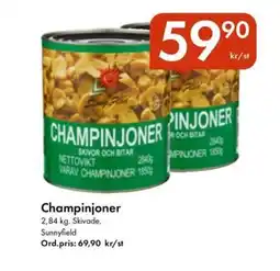 Snabbgross SUNNYFIELD Champinjoner erbjuda