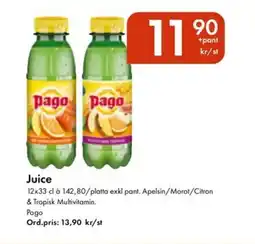 Snabbgross PAGO Juice erbjuda