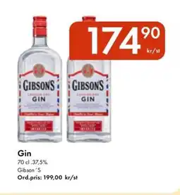 Snabbgross GIBSON'S Gin erbjuda