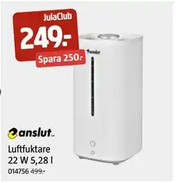 Jula Luftfuktare 22 W 5,28 l, Medlemspris erbjuda