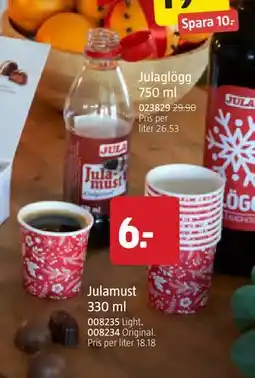 Jula Julamust 330 ml, SEK 6 erbjuda