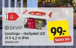 Jula Ljusslinga – startpaket LED 31 V 4,2 m IP44., SEK 99 erbjuda