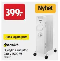 Jula Oljefylld elradiator 230 V 1500 W, SEK 399 erbjuda