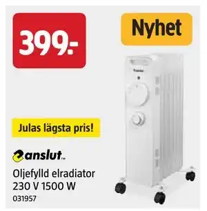 Jula Oljefylld elradiator 230 V 1500 W, SEK 399 erbjuda