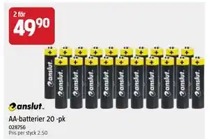 Jula AA-batterier 20 -pk, SEK 49.9 erbjuda