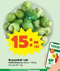 Stora Coop Brysselkål i nät, SEK 15 erbjuda
