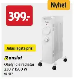 Jula Oljefylld elradiator 230 V 1500 W, SEK 399 erbjuda