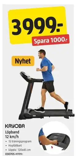 Jula Löpband 12 km/h, SEK 3999 erbjuda