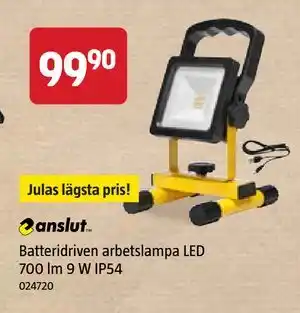 Batteridriven arbetslampa LED 700 lm 9 W IP54, SEK 99.9