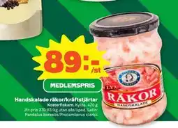 Stora Coop Handskalade räkor/kräftstjärtar, Medlemspris erbjuda