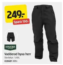 Jula Vadderad byxa herr, SEK 249 erbjuda