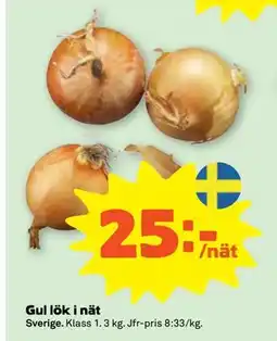 Stora Coop Gul lök i nät, SEK 25 erbjuda