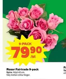 Stora Coop Rosor Fairtrade 9-pack, SEK 79.9 erbjuda