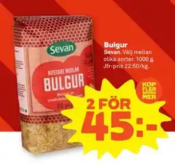 Stora Coop Bulgur, SEK 45 erbjuda