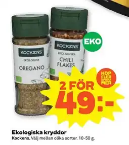 Stora Coop Ekologiska kryddor, SEK 49 erbjuda