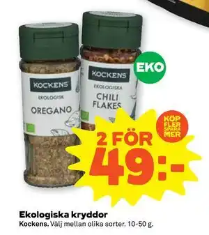Ekologiska kryddor, SEK 49