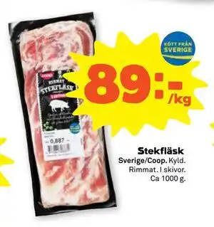 Stekfläsk, SEK 89