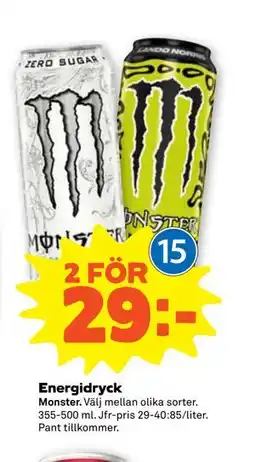 Stora Coop Energidryck, SEK 29 erbjuda