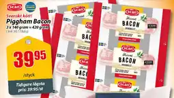 Extra Mjällby Stormarknad Scan svenskt kött! piggham bacon erbjuda