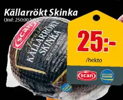 Extra Mjällby Stormarknad Källarrökt Skinka erbjuda
