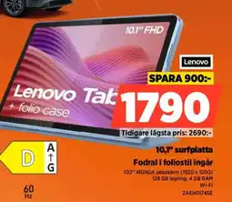 Power Lenovo 10,1" surfplatta Fodral i foliostil ingår erbjuda