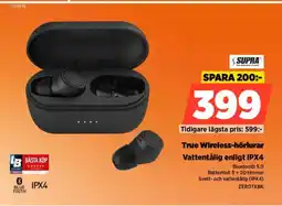 Power Supra® True Wireless-hörlurar Vattentålig enligt IPX4 erbjuda