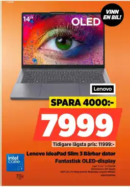 Power Lenovo IdeaPad Slim 3 Bärbar dator Fantastisk OLED-display erbjuda