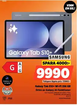 Power Samsung galaxy tab s10+ wi-fi 256 gb drivs av galaxy al-funktioner erbjuda