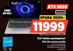 Power RTX 5050 Lenovo 15,6" bärbar gamingdator RTX 50-seriens grafik erbjuda