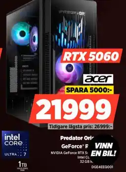 Power Acer predator ori geforce erbjuda