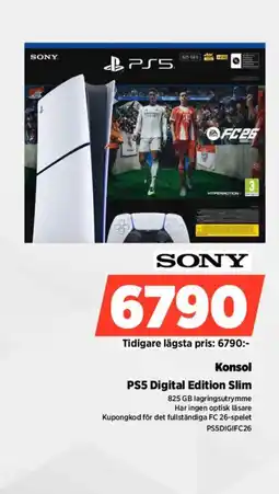 Power SONY Konsol PS5 Digital Edition Slim erbjuda