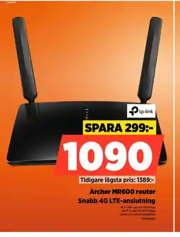 Power Ptp-link Archer MR600 router Snabb 4G LTE-anslutning erbjuda