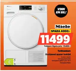 Power Miele Torktumlare EcoSpeed sparar torktid erbjuda