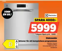 Power Electrolux Diskmaskin Anktioner för att komplettera programmen erbjuda