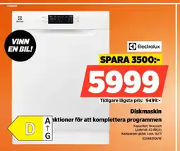 Power Electrolux diskmaskin anktioner för att komplettera programmen erbjuda