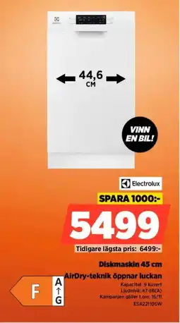 Power Electrolux Diskmaskin AirDry-teknik öppnar luckan erbjuda